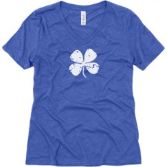 Ladies Relaxed Fit Super Soft Triblend V-Neck Tee