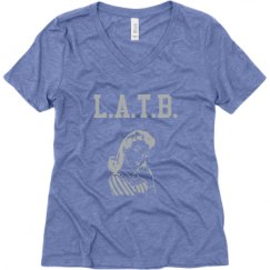 Ladies Relaxed Fit Super Soft Triblend V-Neck Tee