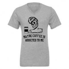 Unisex CVC Jersey V-Neck T-Shirt