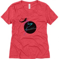 Ladies Relaxed Fit Super Soft Triblend V-Neck Tee