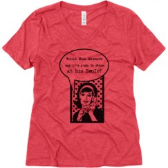 Ladies Relaxed Fit Super Soft Triblend V-Neck Tee