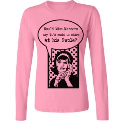 Ladies Relaxed Fit Basic Long Sleeve Tee