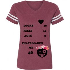 Ladies Relaxed Fit Vintage Sports Tee