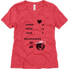 Ladies Relaxed Fit Super Soft Triblend V-Neck Tee