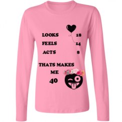 Ladies Relaxed Fit Basic Long Sleeve Tee