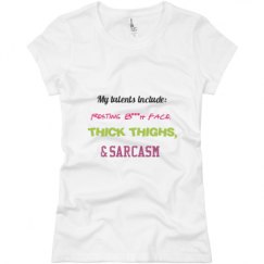 Ladies Slim Fit Basic Promo Jersey Tee