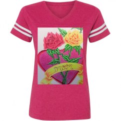 Ladies Relaxed Fit Vintage Sports Tee