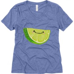 Ladies Relaxed Fit Super Soft Triblend V-Neck Tee