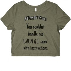 Ladies Slim Fit Crop Top Tee