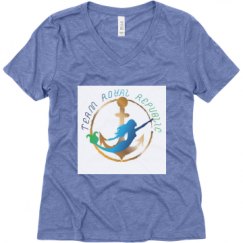 Ladies Relaxed Fit Super Soft Triblend V-Neck Tee