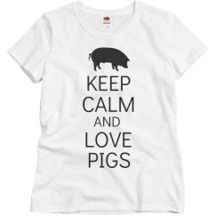 Keep calm love pigs