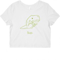 Ladies Slim Fit Crop Top Tee