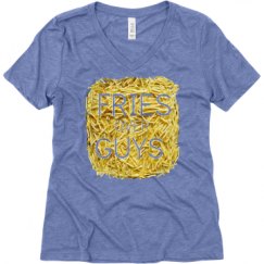 Ladies Relaxed Fit Super Soft Triblend V-Neck Tee