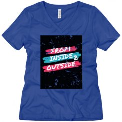 Ladies Relaxed Fit V-Neck Tee