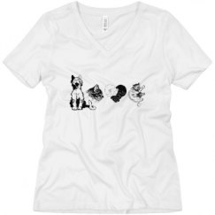 Ladies Relaxed Fit V-Neck Tee