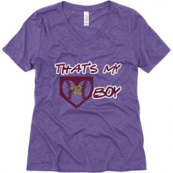 Ladies Relaxed Fit Super Soft Triblend V-Neck Tee