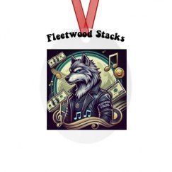 Metal Oval Christmas Ornament