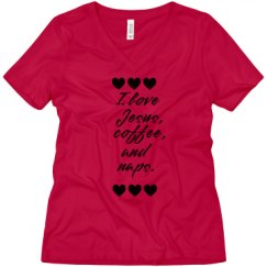 Ladies Relaxed Fit V-Neck Tee