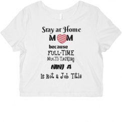 Ladies Slim Fit Crop Top Tee
