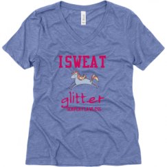 Ladies Relaxed Fit Super Soft Triblend V-Neck Tee