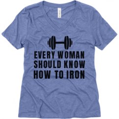 Ladies Relaxed Fit Super Soft Triblend V-Neck Tee