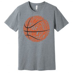 word basketball shirt