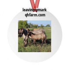 Metal Round Christmas Ornament