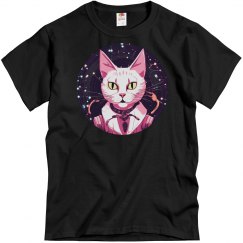 Pink Circle Music Cat