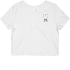 Ladies Slim Fit Crop Top Tee