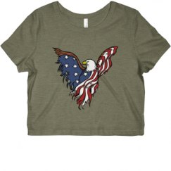 Ladies Slim Fit Crop Top Tee