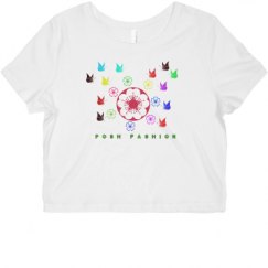 Ladies Slim Fit Crop Top Tee