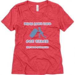 Ladies Relaxed Fit Super Soft Triblend V-Neck Tee