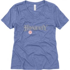 Ladies Relaxed Fit Super Soft Triblend V-Neck Tee
