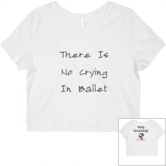 No Crying, Only Grunting Crop Tee