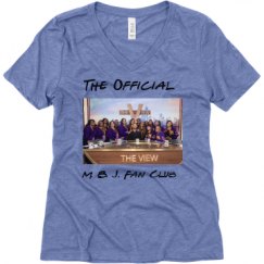 Ladies Relaxed Fit Super Soft Triblend V-Neck Tee