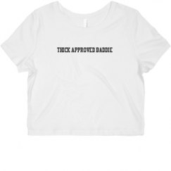 Ladies Slim Fit Crop Top Tee