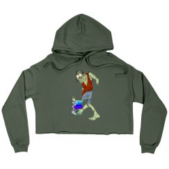 The Books are Too Heavy Zombie Cropped Hoodie