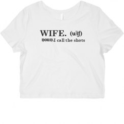 Ladies Slim Fit Crop Top Tee