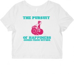 Ladies Slim Fit Crop Top Tee