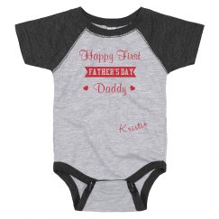 Happy First Father's Day Onesies