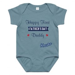 Happy First Father's Day Onesies