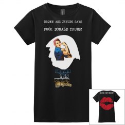 GROWN ASS PINUPS WOMEN F' TRUMP T-SHIRT