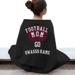 OWASSO RAMS FOOTBALL MOM BLANKET