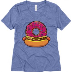 Ladies Relaxed Fit Super Soft Triblend V-Neck Tee