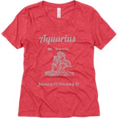 Ladies Relaxed Fit Super Soft Triblend V-Neck Tee