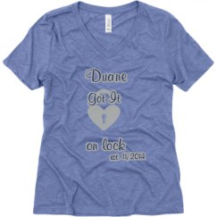 Ladies Relaxed Fit Super Soft Triblend V-Neck Tee