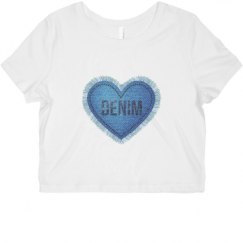 Ladies Slim Fit Crop Top Tee