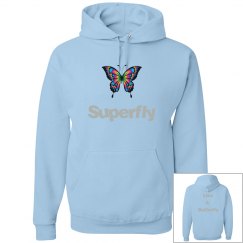 Superfly like a butterfly blue hoodie