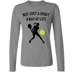 Ladies Relaxed Fit Basic Long Sleeve Tee