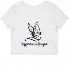 Ladies Slim Fit Crop Top Tee